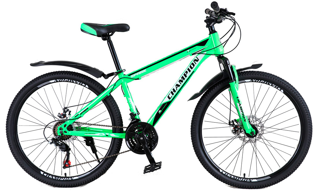 Фотографія Велосипед Champion Spark 26" 2021, розмір S, зелено-чорний